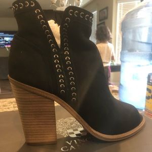 Vince Camuto Kemelly embellished open toe bootie